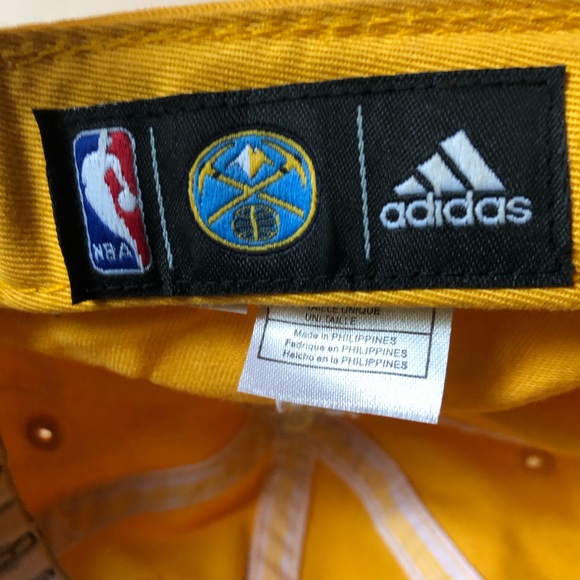 NBA Denver Nuggets Slouch Youth 13-14 Cap Hat Adidas Yellow/Blue adjustable - Picture 5 of 16